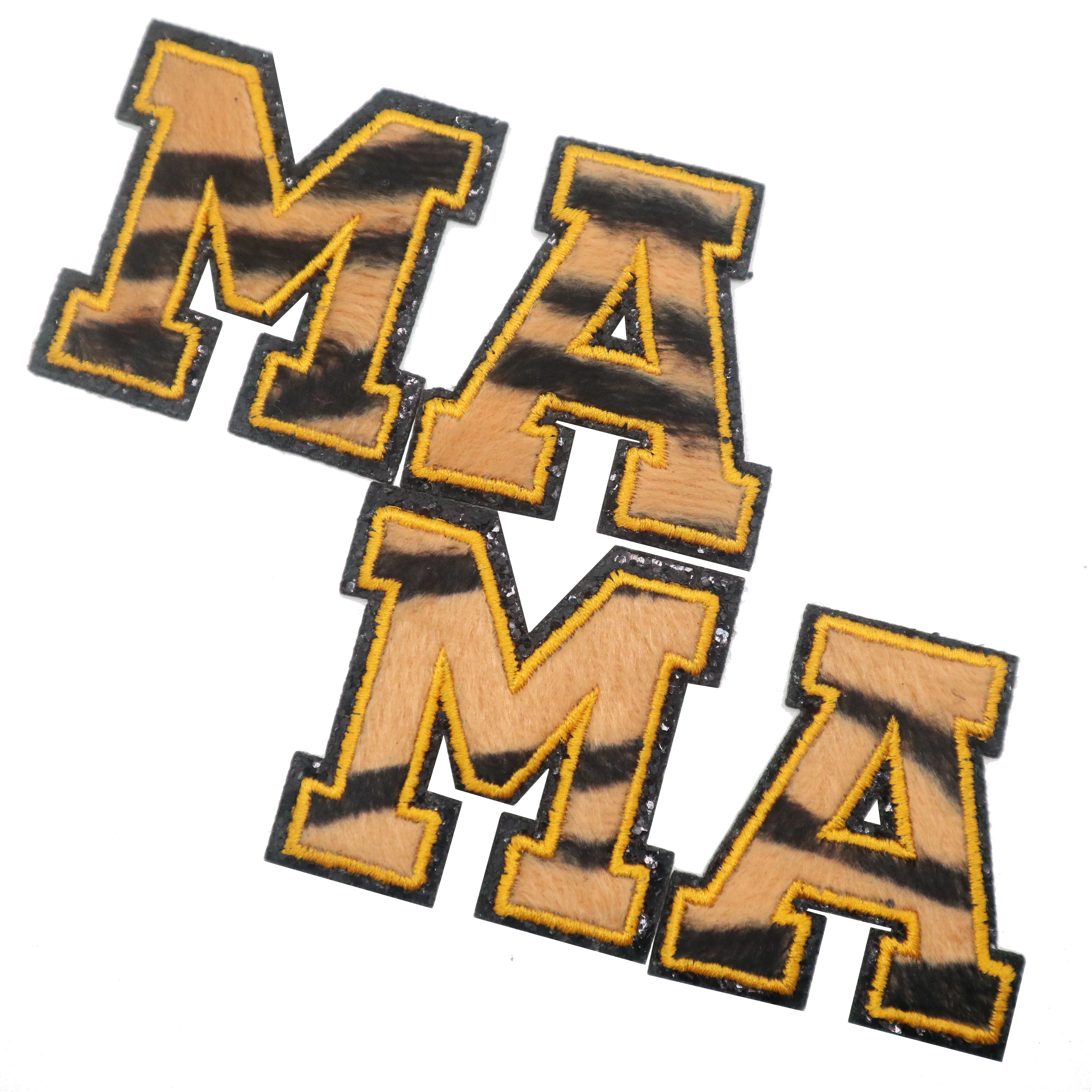 custom chenille patches Embroidered Chenille alphabet jacket patches letter towel chenille fabric embroidery patches