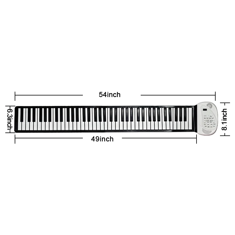 Wholesale electronic piano keyboard music instrument hand roll piano 88 keys