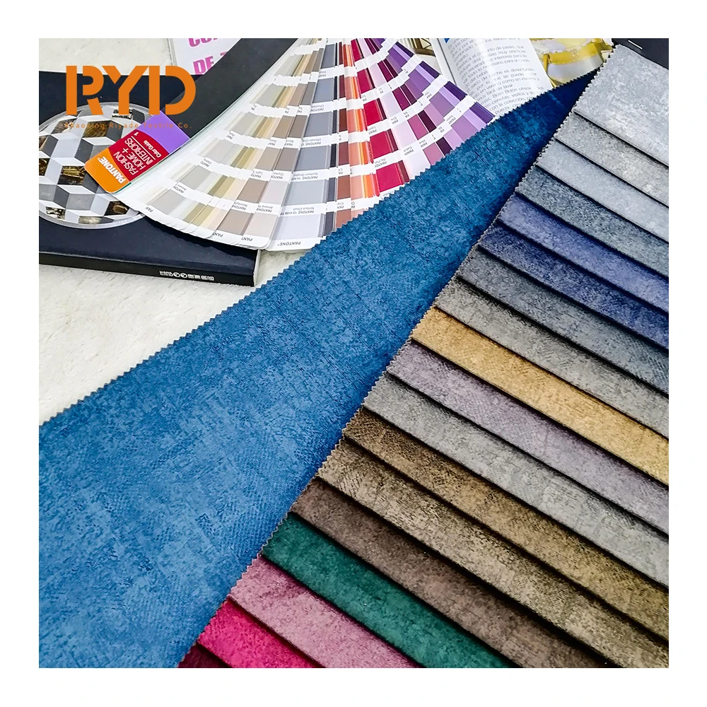 2021 Holland velvet 100%polyester knitting sofa fabric for home textile living room dyeing printing