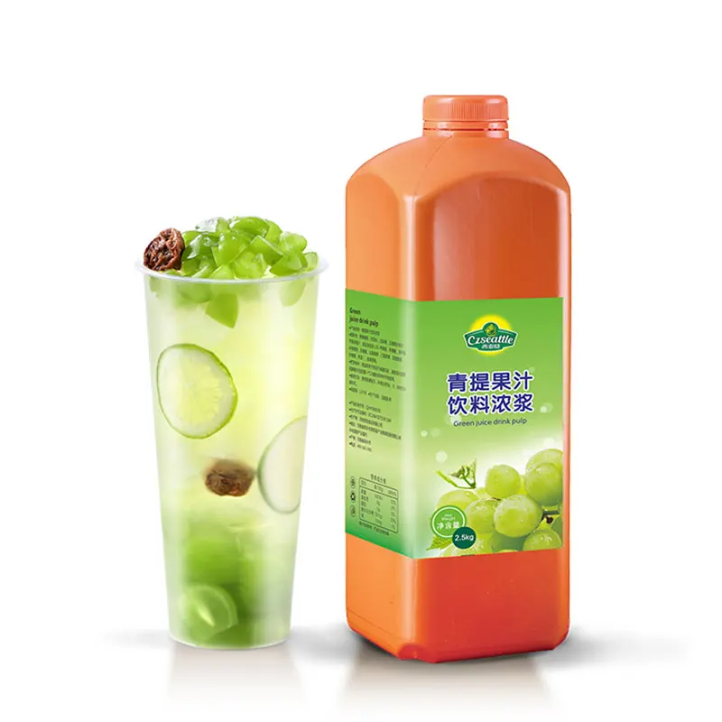 Czseattle Green grape fruit juice drink & beverage fruit juice syrup concentrate for bubble tea raw materials