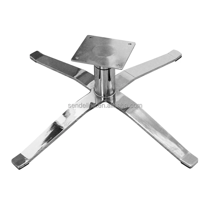 A4-89 Modern Lounge Chair, heavy-duty custom 4-legged metal chrome-plated swivel chair base
