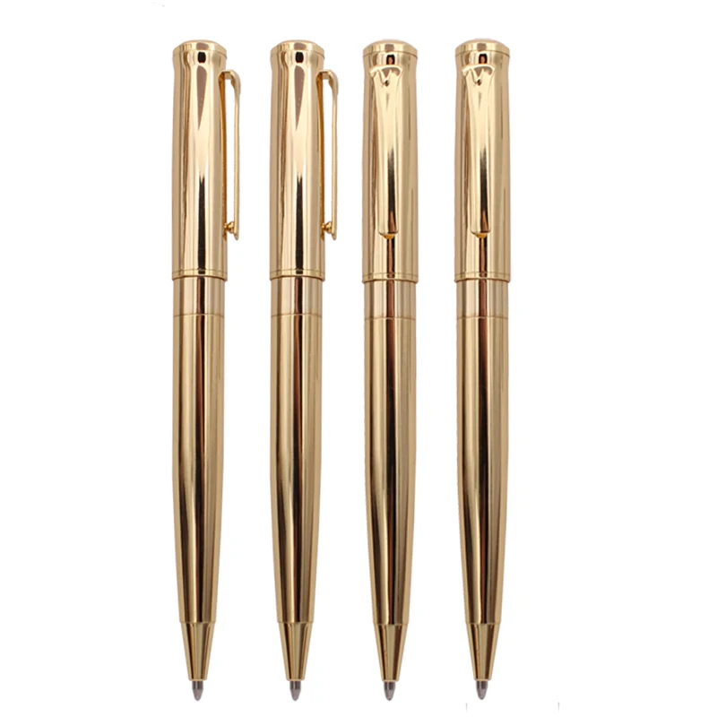 Luxury business gold edible pen gold metal matte pen gold plating pen solution