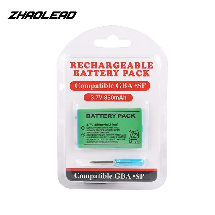 ZHAOLEAD AGS-003 Game Accessories 850mAh 3.7V Li Ion Rechargeable Rechargeable Backup Battery For GBA SP Battery
