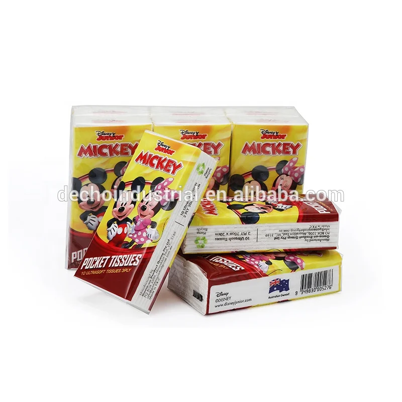 Africa Market Ultra Soft 3 Ply 13.5GSM 12PCS Pack Virgin White Mini Pocket Handkerchiefs Paper for Travel or Daily Use