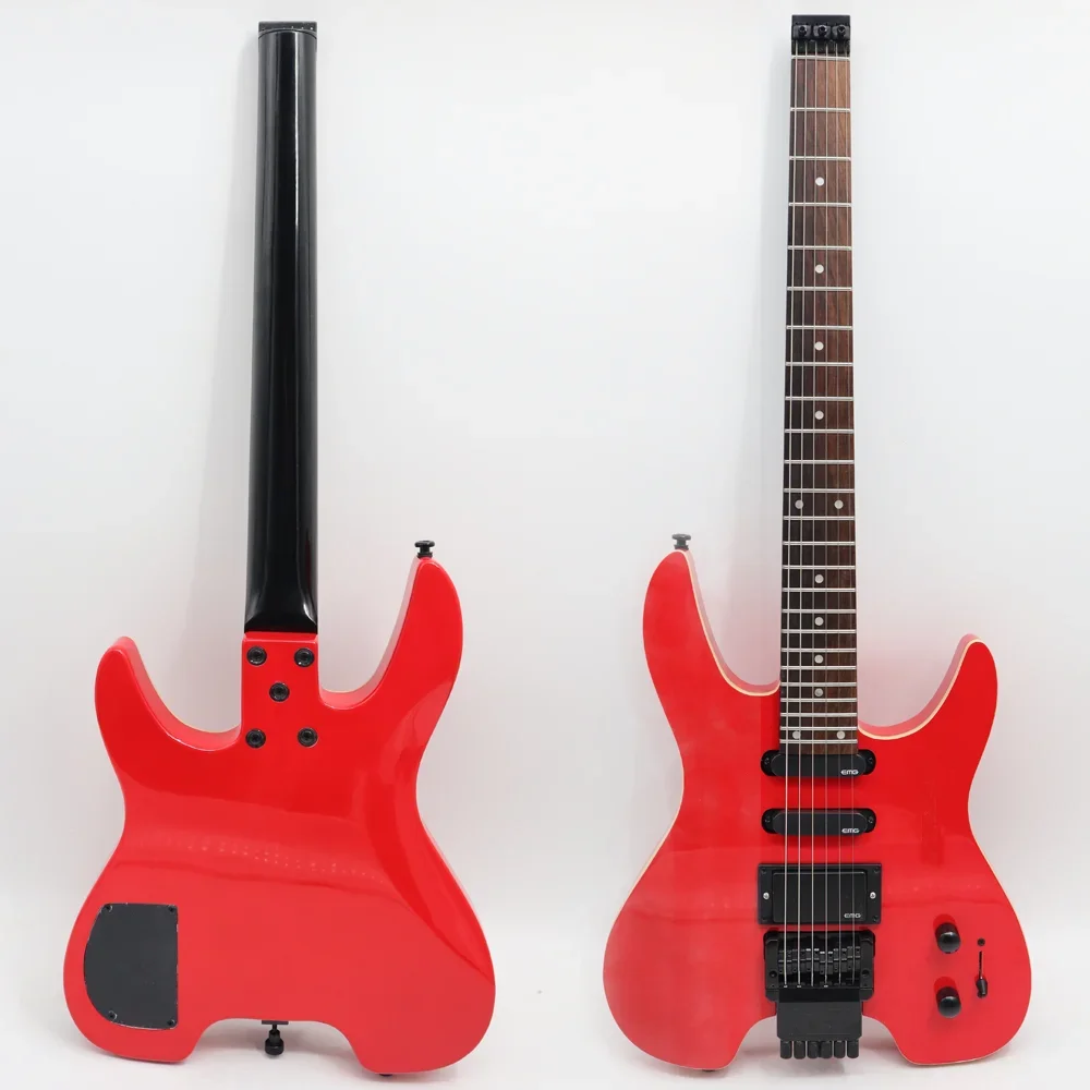 Красный матовый черный без головы электрогитара фиолетовый переплет завод высокого качества струнный инструмент
