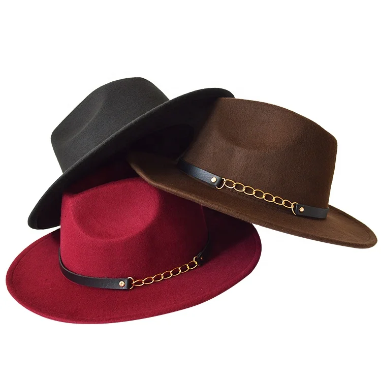 Fashion High Quality Outdoor Wool Jazz Hat Unisex Autumn Winter Retro Ribbons Fedora Panama Hats