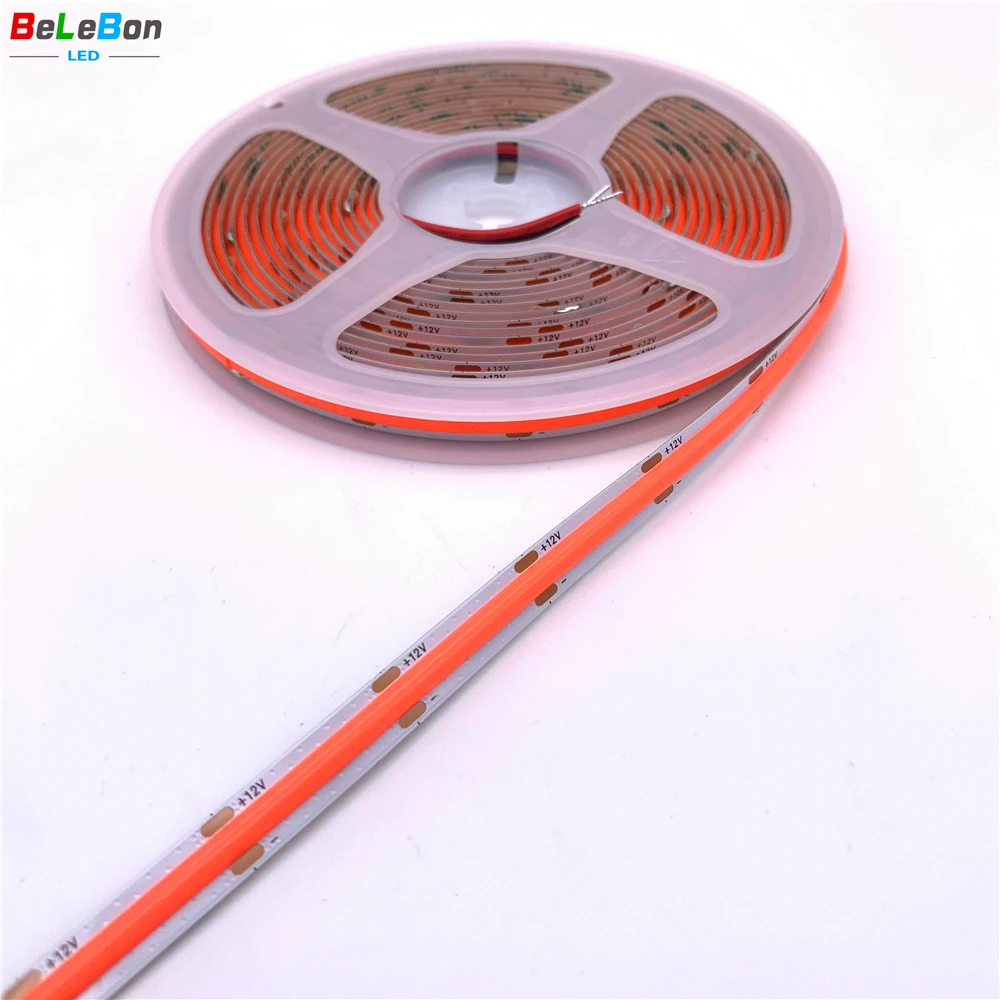 DC5V DC12V red green blue color 480leds/m dotless IP20 IP65 IP67 IP68 dotless COB led strip decorating cob strip lights