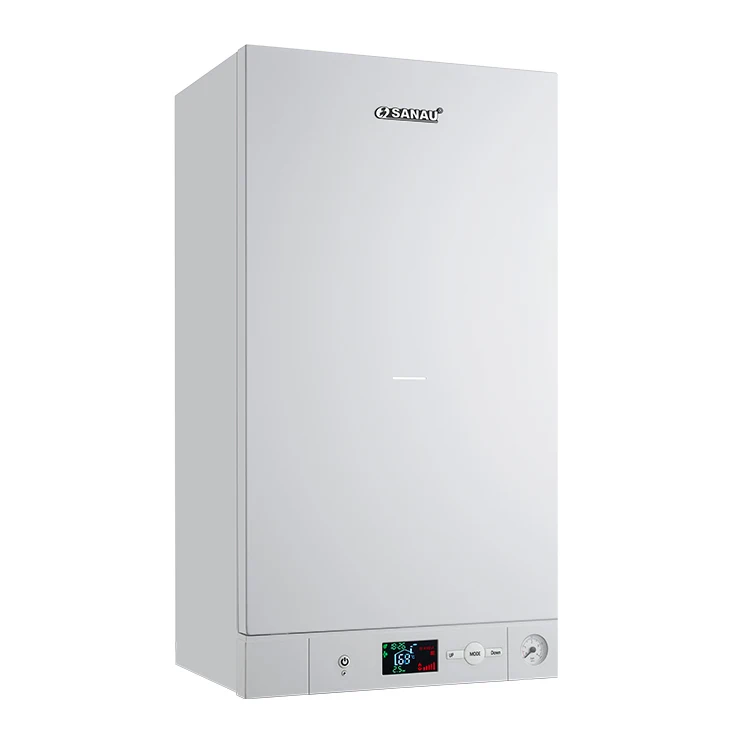 Wall hung touch control combi heater instant tankless condensing boiler for central  heating home