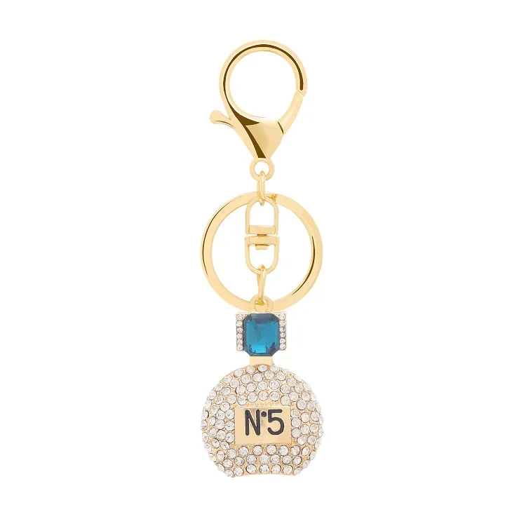 Promotion high quality fashion perfume bottle keychain europe style luxury key chain