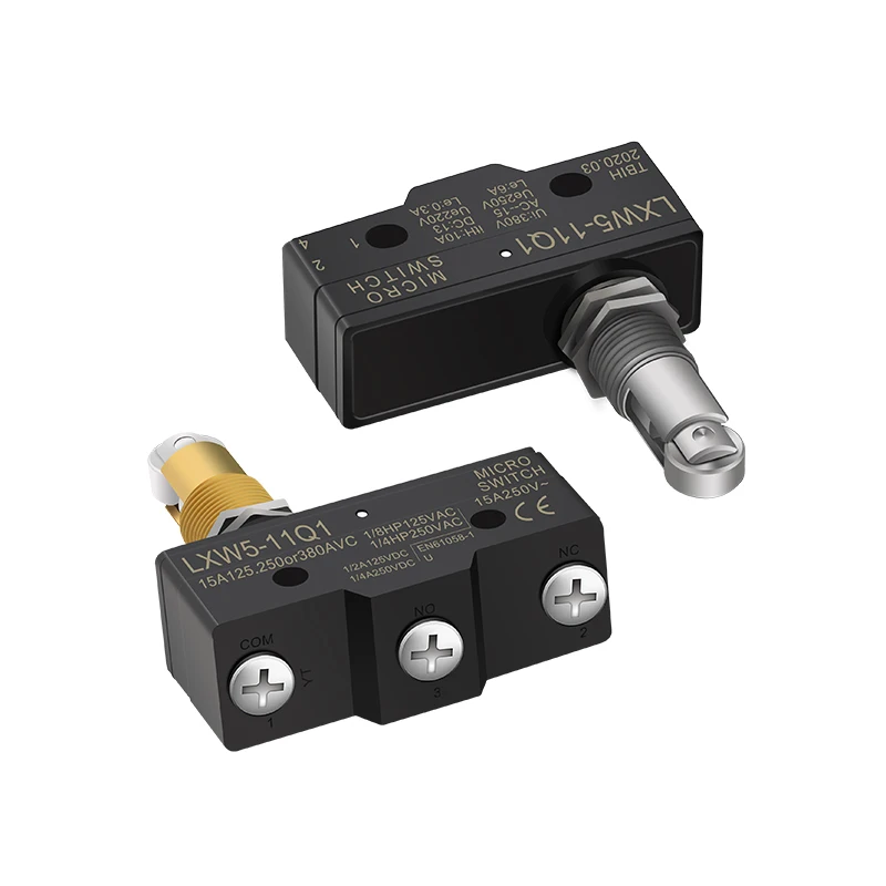 High Quality  220V 380V AC Snap Limit Travel Switch Electric Micro Switch with Shaft Sleeve and Lateral Pulley
