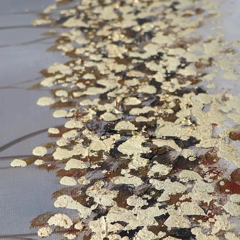 
New Modern Abstract Canvas paintings large size gold tree acrylic painting wall art decoration for shop hotels home living room 