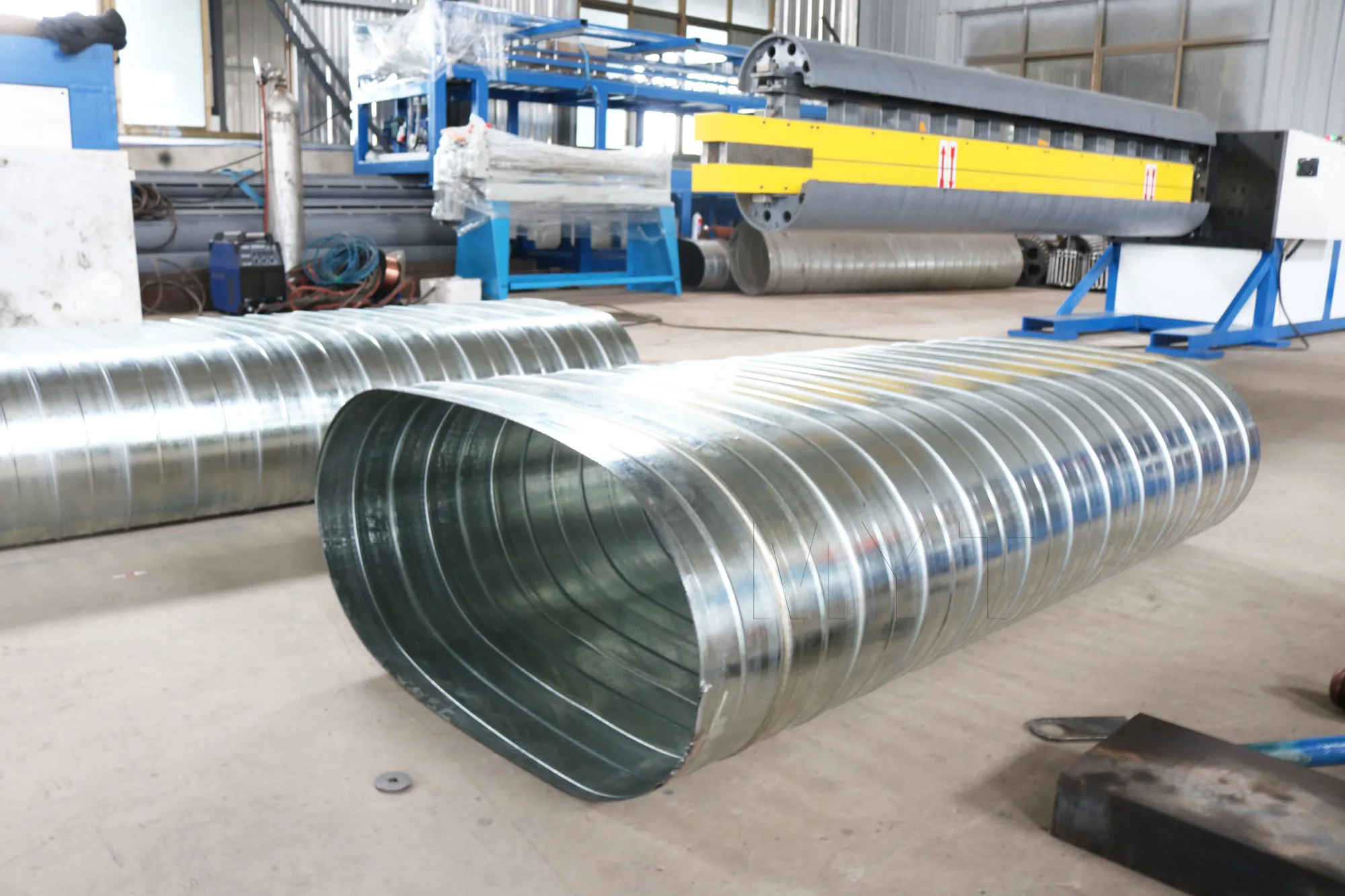 Spiral Pipe Ovalizer round duct manufacturing machine