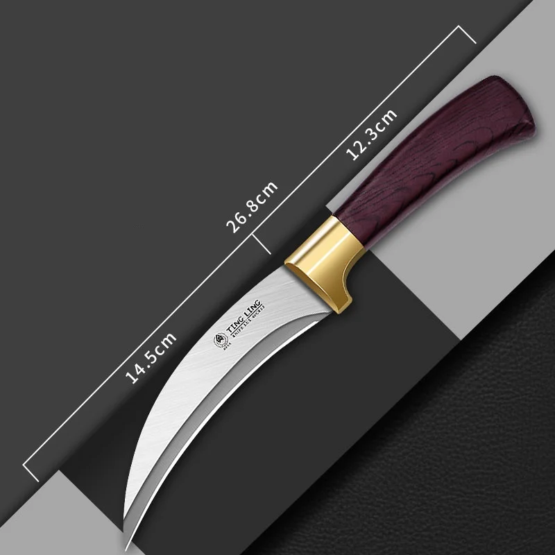 Stainless steel boning knife special cutting tool for killing pigs Commercial razor skin curved blade sharp knife