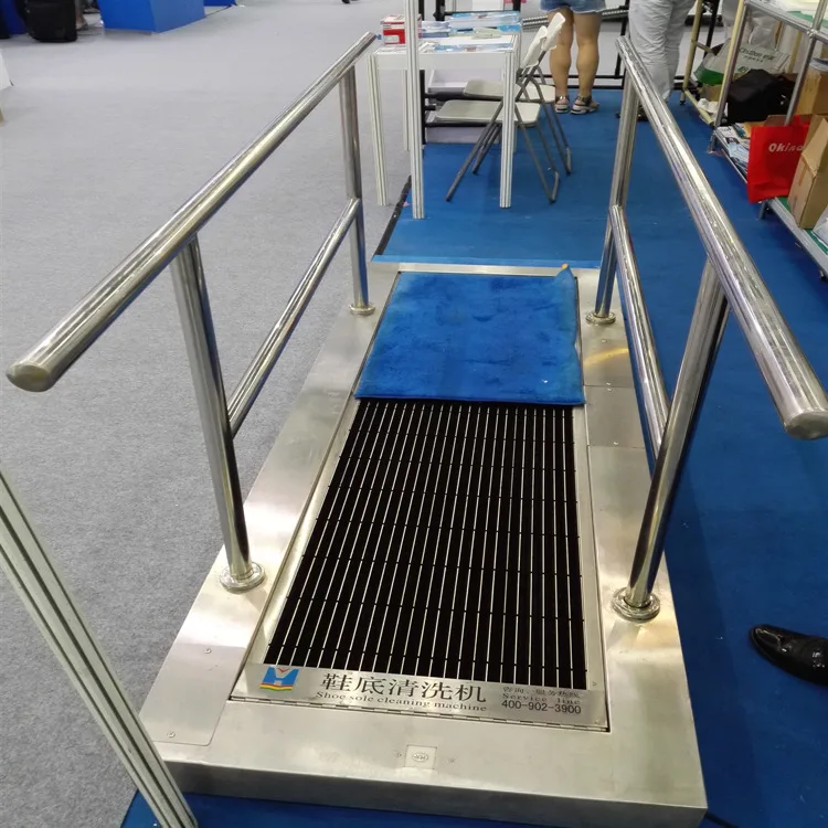 Air Shower Clean Room 1.8 meter length Shoe Sole Cleaning Machine with Hand rail