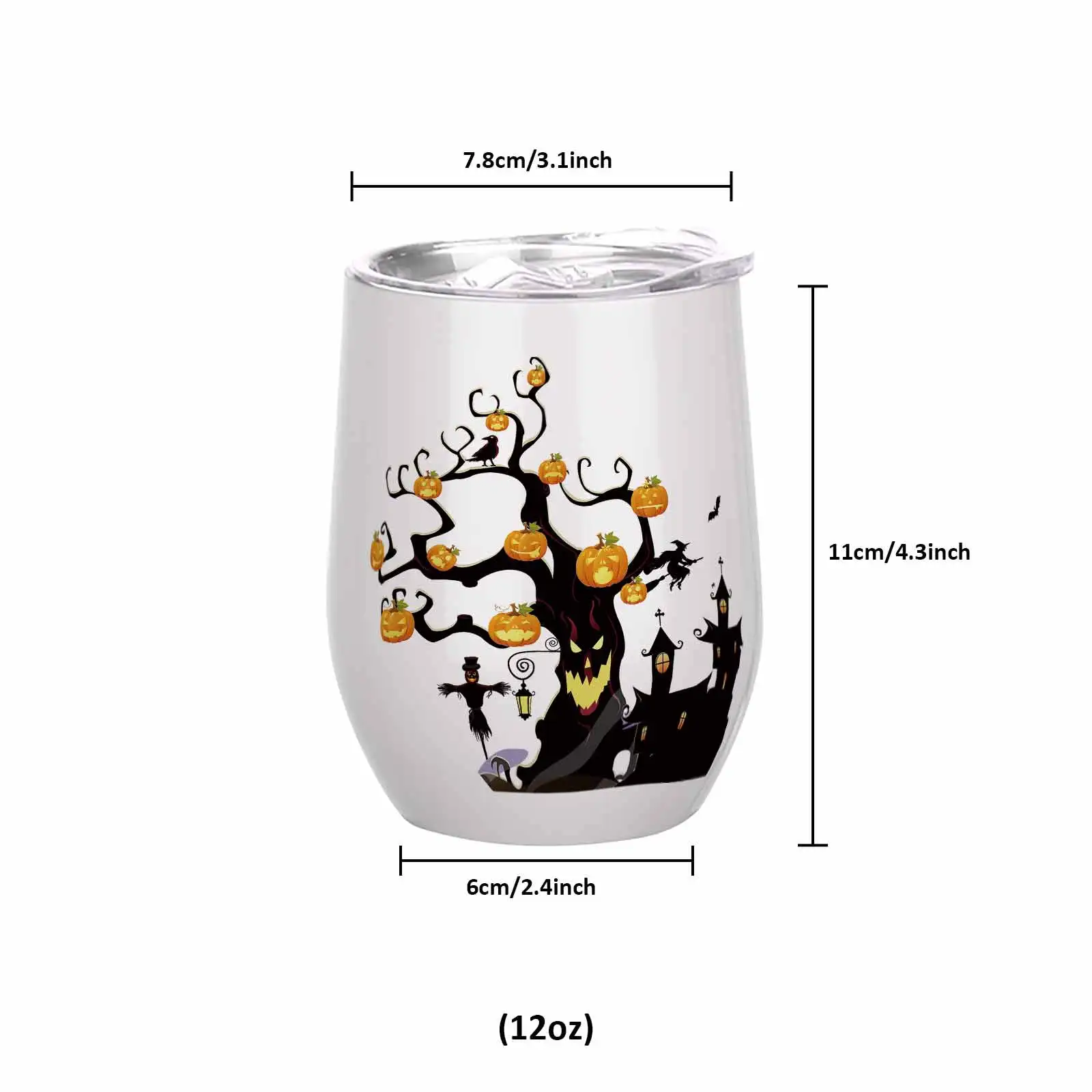 Custom Logo 12oz 304 Stainless Steel Insulated Powder Coated Sublimation Egg Shape Thermal Cup Coffee Mug Wine Tumbler With Lid