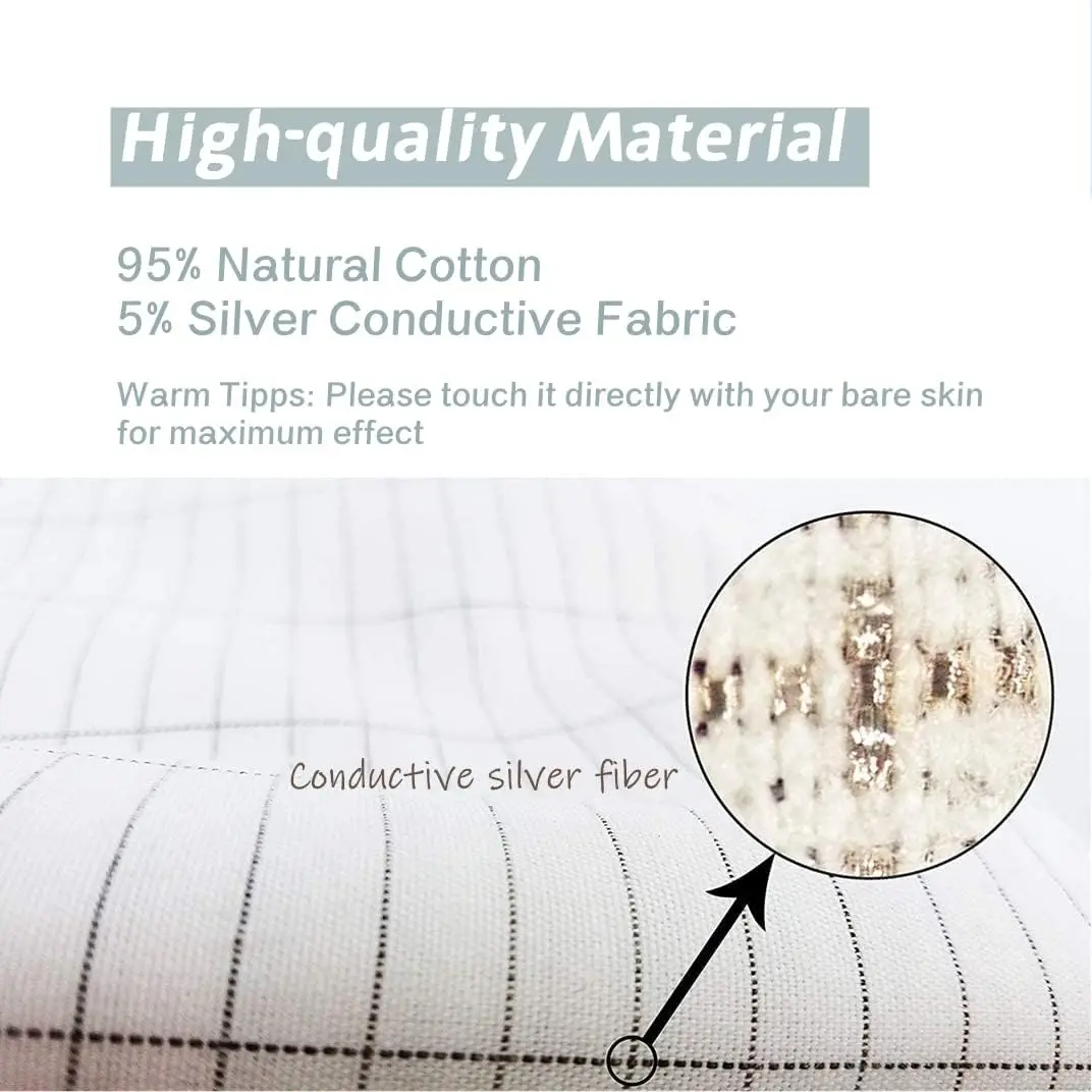 27*52 Inch 68*132CM Organic Cotton ESD Earthing Grounding Bed Sheet