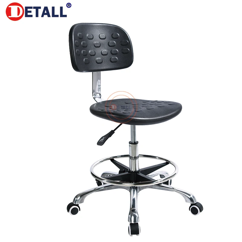 factory Anti-static swivel lift pu chair with esd steel castors