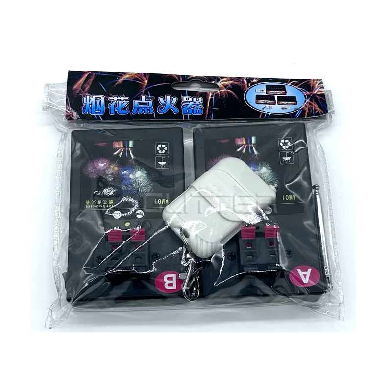 AM01R-2 Wholesale New Design Cold Pyro Fireworks Indoor Fountain Ignition Firing System 4 Cue Remote Control Fireworks Detonator