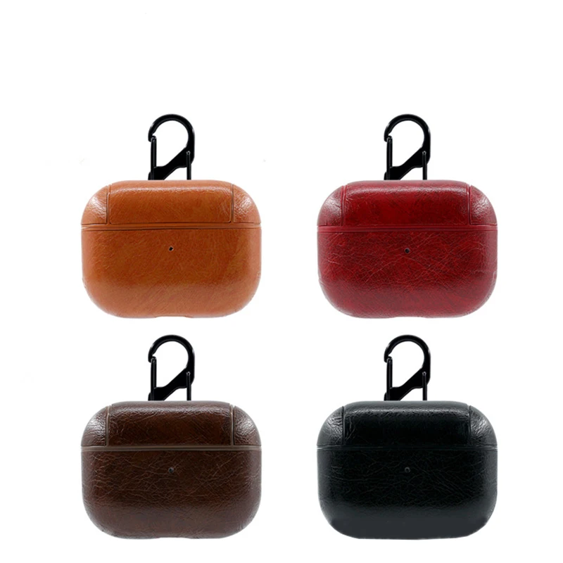 Handmade PU Leather Customized leather Protective Cover For Airpods Pro 3 Case  Apple Wireless Headset packaging case