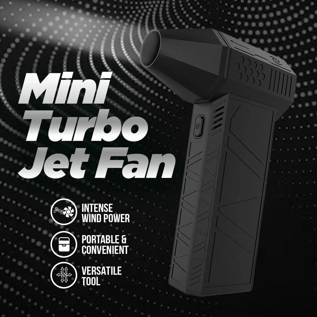 F.EASY.D Leaf Vacuum High Speed Turbo Motor Fan Rechargeable Pocket Hand Wind Blower for Powerful Drying Blower