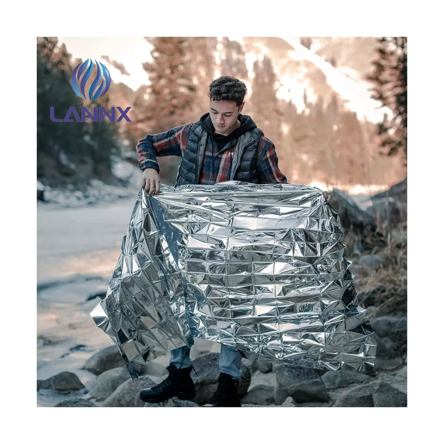 First Aid Blanket For Outdoor Refugee life-saving thermal insulation blanket Reusable Aluminum Mylar Foil Emergency Blanket