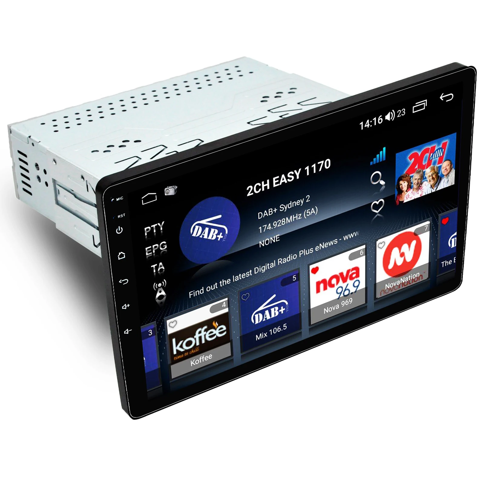 Single Din 2+32G IPS Detachable Touchscreen GPS Navigation Multimedia Player Carplay Android Auto Car Radio Build in DAB