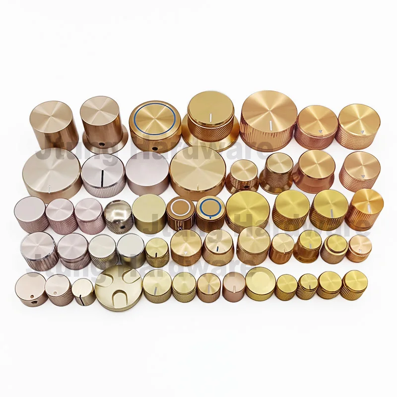 Anodized Silver Black Gold Gray Aluminum Switch cap Potentiometer Rotary Knobs