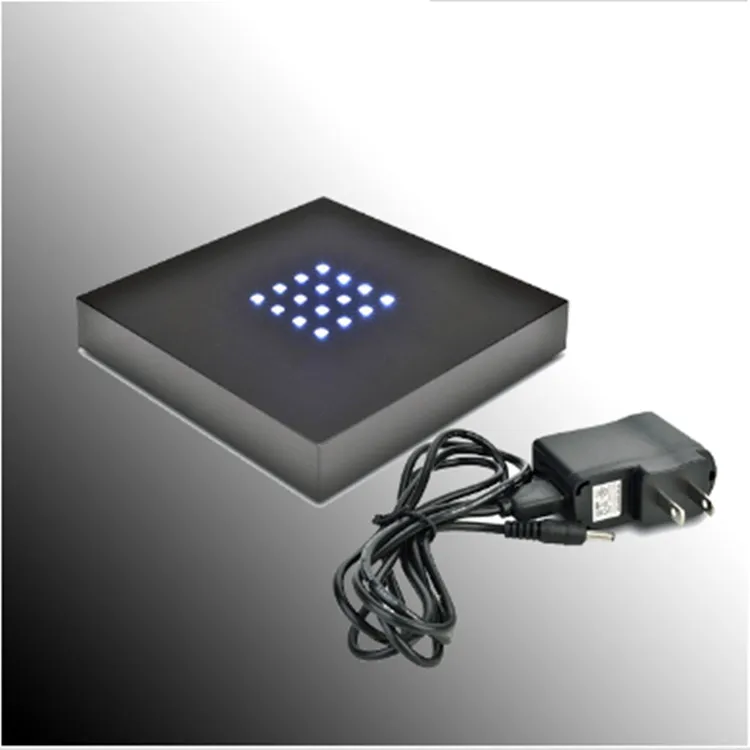 16 White- Light LED Lighted Base for Glass Art - Crystal Display, Lighted Acrylic Base, Glass Vases for Centerpieces Stand