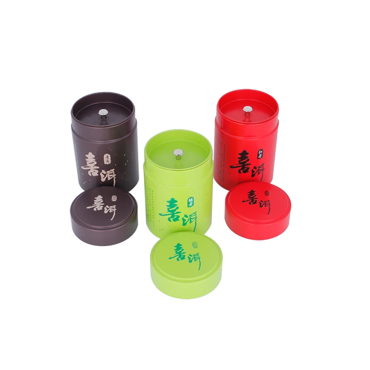 round shape tea tin box airtight