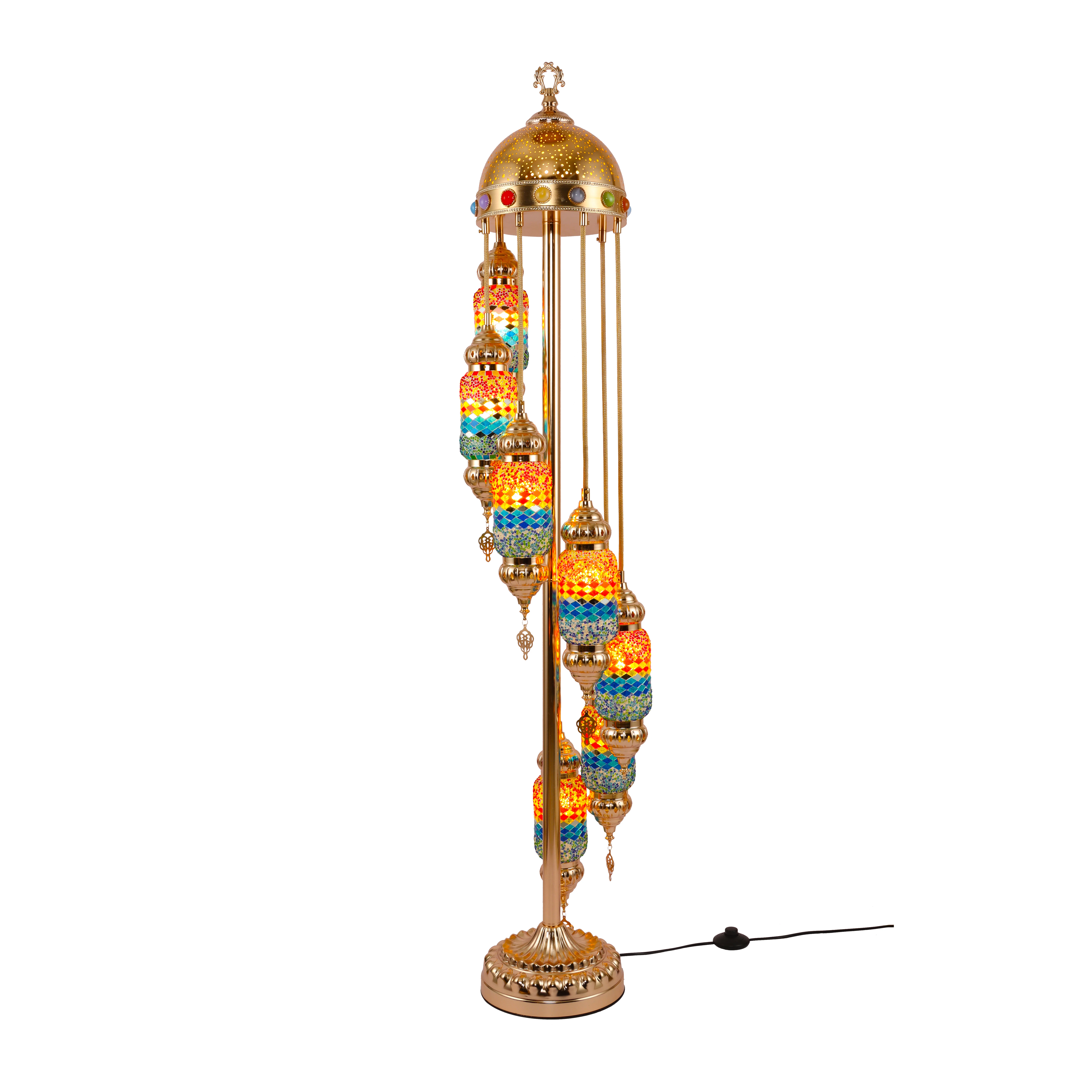 Турецкий стиль ручной работы мозаика новый дизайн французский Золотой Торшер для украшения дома