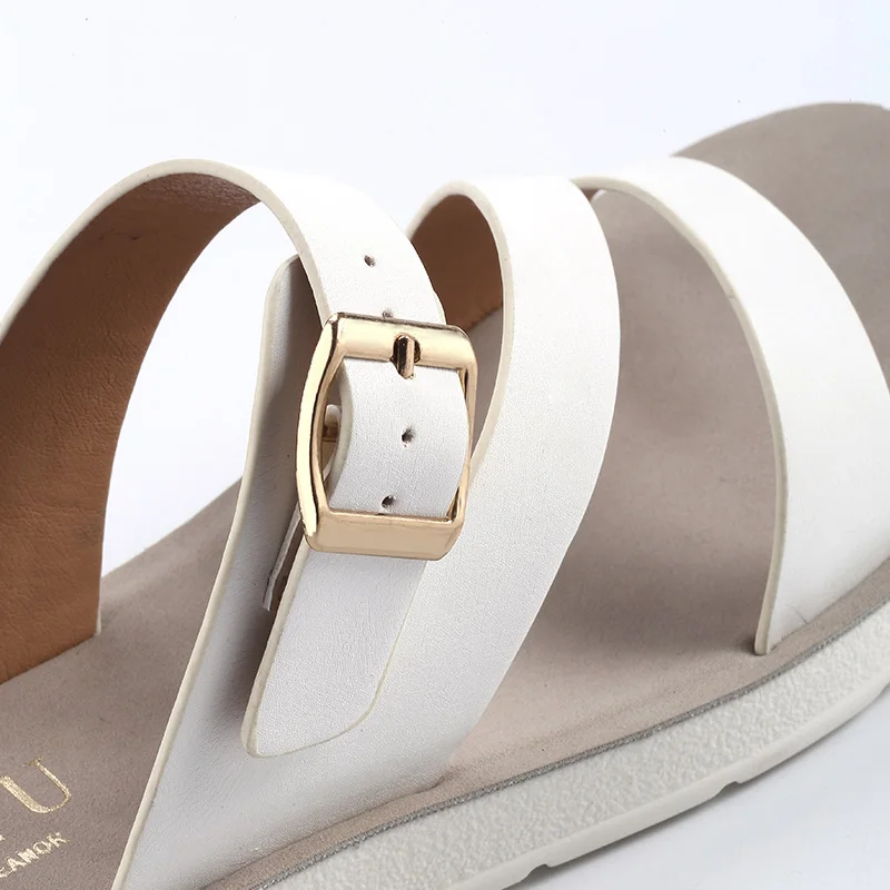 PU Woman Slipper Ladies Slides 2022 New Hot Style Solid Color Soft Shoes