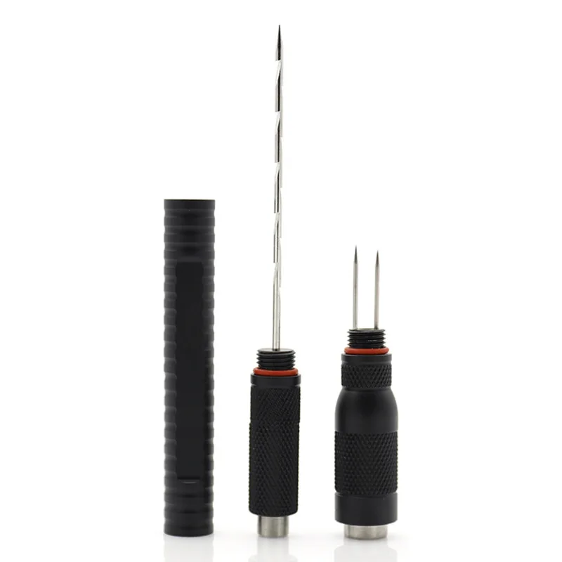 custom logo Metal cigar punch Tool Smoker Portable Dredge Drilled Cigar Hole Punch Cutter Sharp Cigar Needles