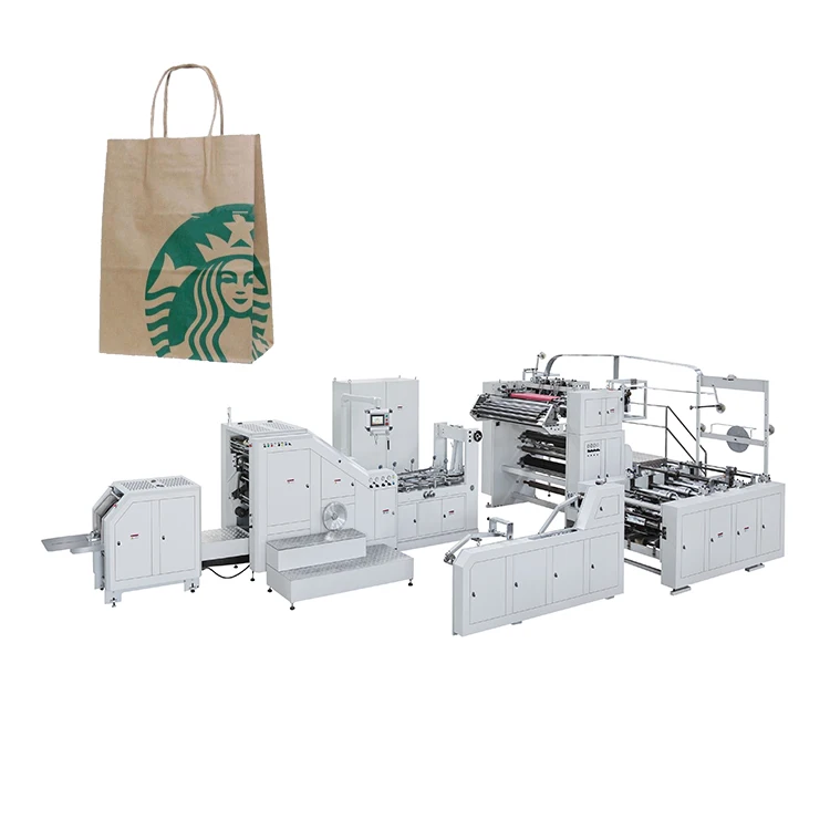 Machines making kraft paper bag wholesale kraft food packing bag with handle