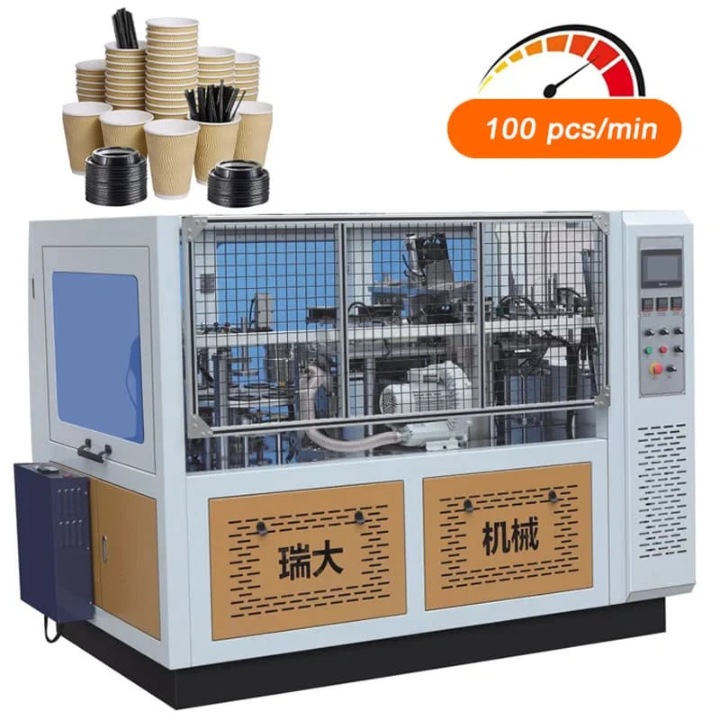 50-230 шт./мин, новый продукт, 2023 Высококачественная автоматическая линия производства бумажных чайных чашек