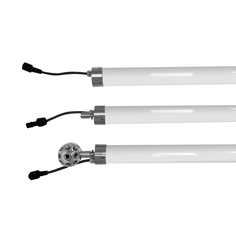 DMX Digital 360 Degree Lighting Tube 40mm Diameter 1M 2M Vertical RGB LED Stage Light 3D Tube Pixel Tube for Nightclub/DJ