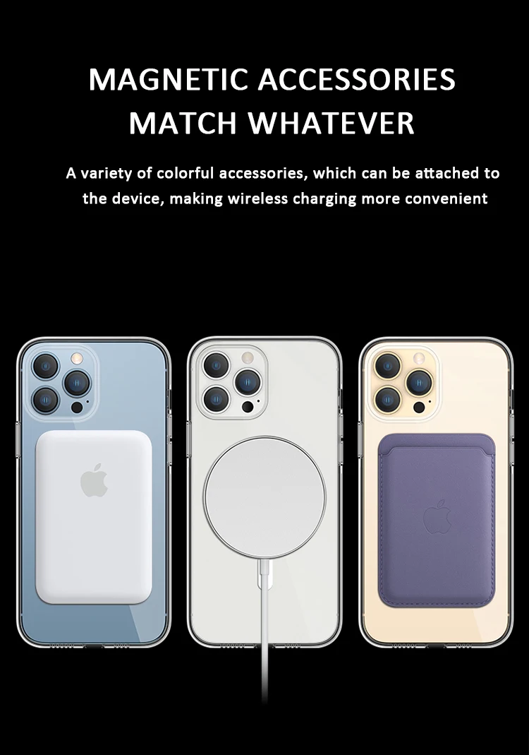 Customized Anti slip UV Anti Yellow Hand Grip Wireless Charging Magsafes Magnetic Cell Phone Case For iPhone 13 14 Pro Max Plus