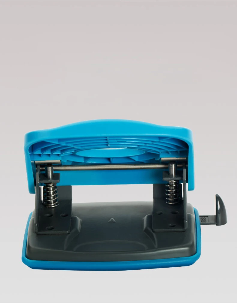 PP303 Large factory direct sales portable office special plastic manual puncher blue two-hole puncher for daily office