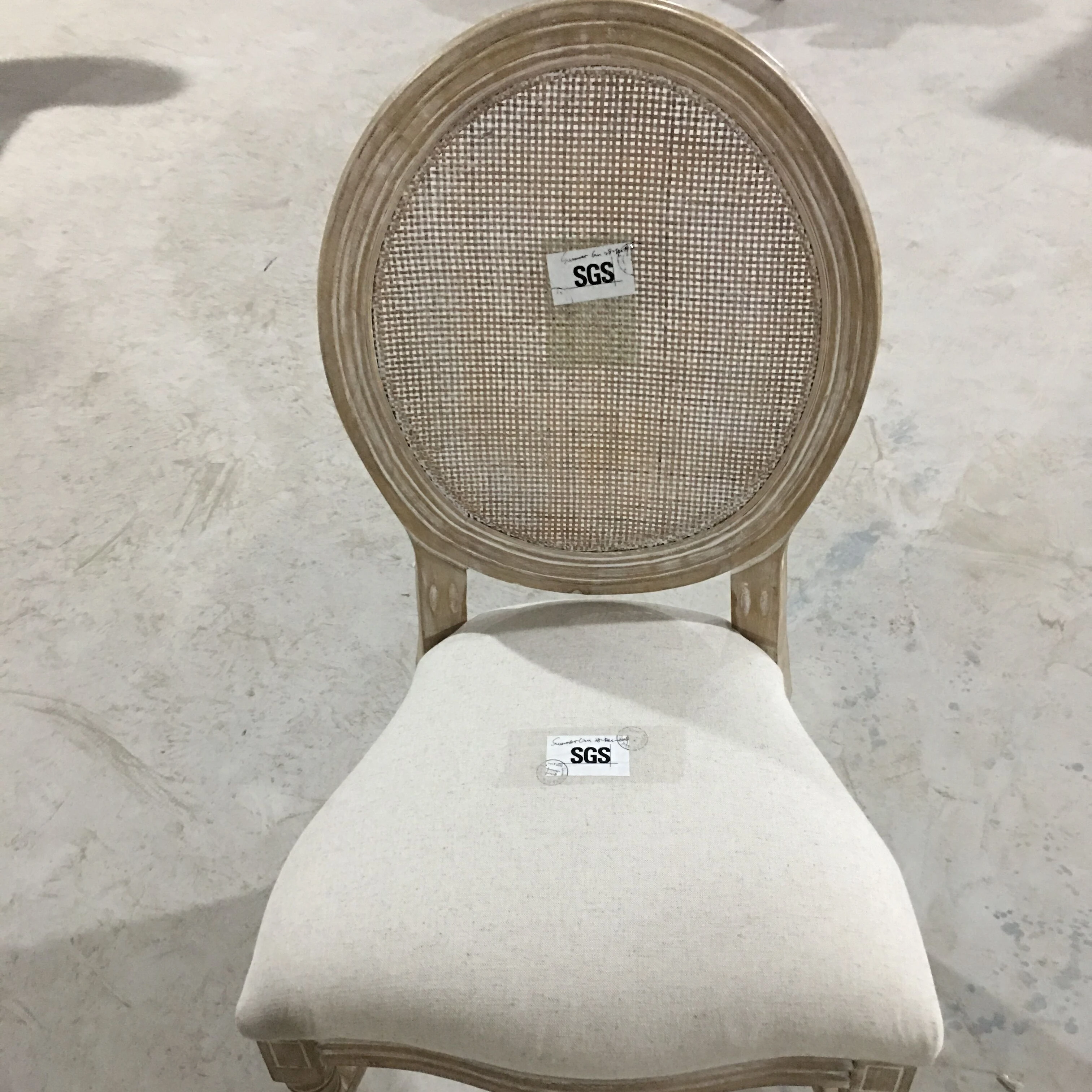 
Wooden louis king stackable chair with removable seat 