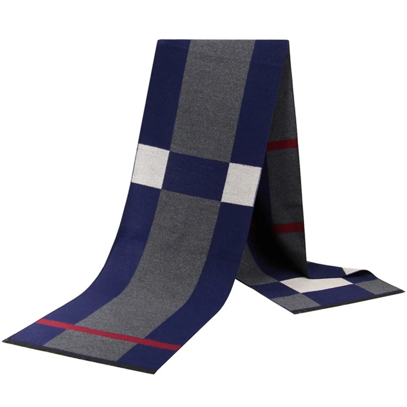 Luxury Fashion Cashmere Men Winter Scarf Custom Designer Scarf For Men Long Shawls Muffler Warm Silk Men Scarves