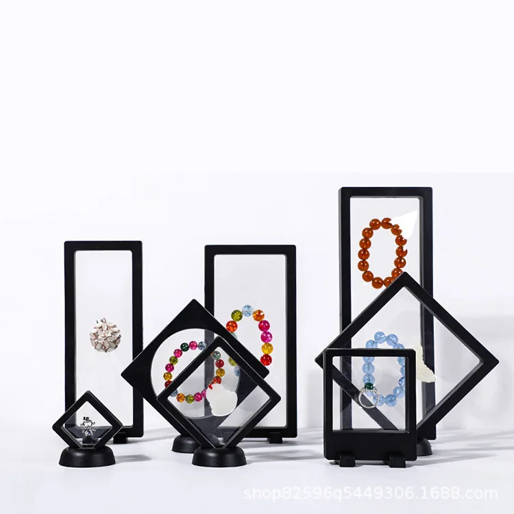 Trendy Transparent Pe Film Prevent Oxidation Badge Ring Bracelet Necklace Storage Jewelry Box Display Rack