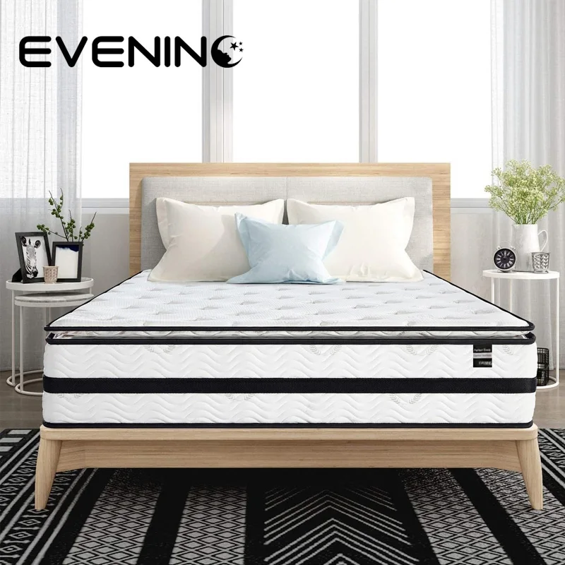 11inch pillow top soft comfortable pocket spring bed mattress for hotel