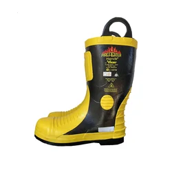 EN15090 Fire Fighting Safety Protective Fire Resistant Rubber Anti-puncture Fireman Fire Fighting Boots