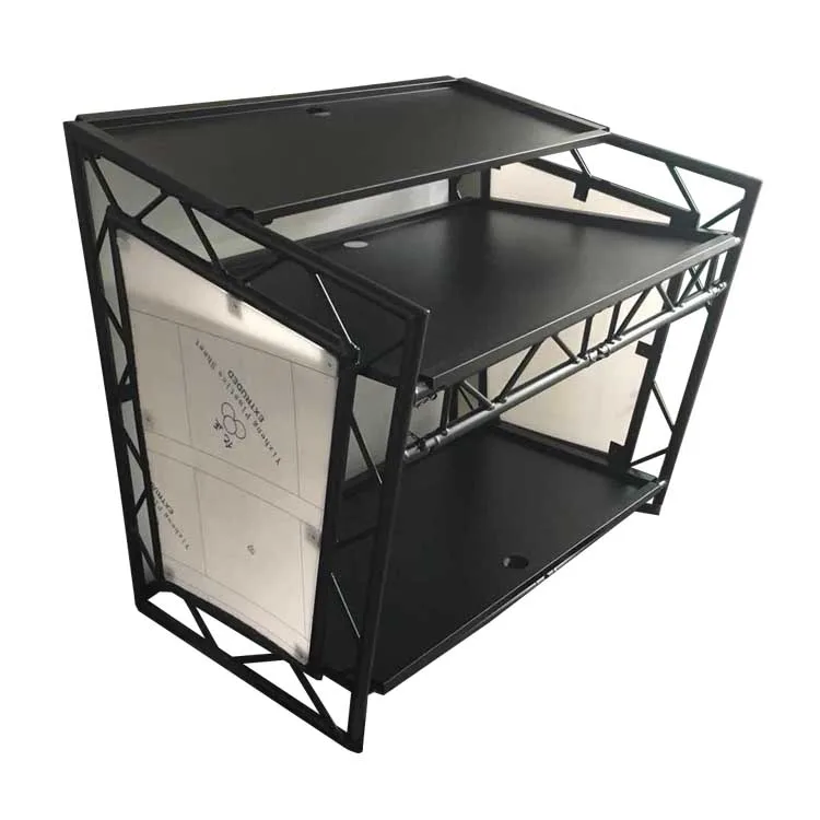 Fast Set Folding Portable Led Lighting or Disco Sale Sturdy Adj DJ Set Table