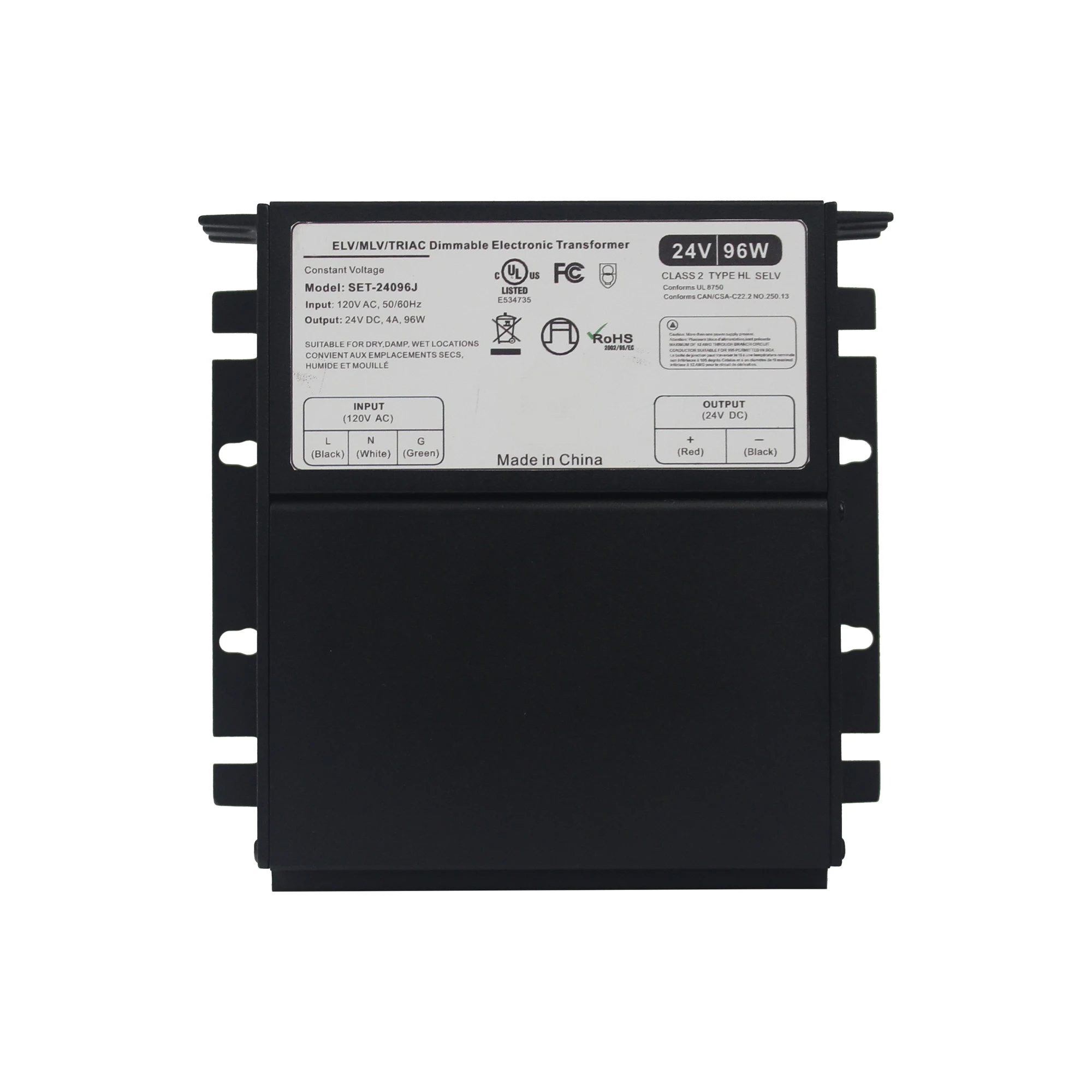 Built in junction Box ELV/MLV/Triac  triac dimmable 60W 96W led driver