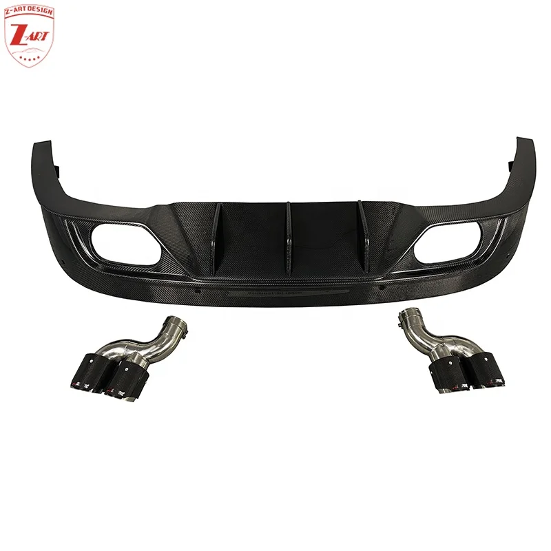 Z-ART 2015-2018 carbon fiber rear diffuser for JAGUAR F-PACE carbon fiber rear lip for F Pace carbon fiber rear chin