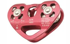 Aluminum speed double zip line Safety mountain hardware rigging cable parallel double climbing pulley