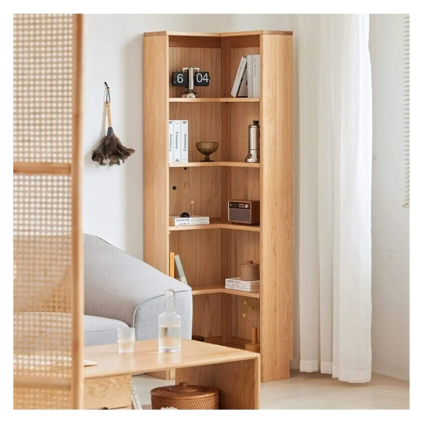 L shaped storage shelf study living room bookcase book shelf modern wall shelf