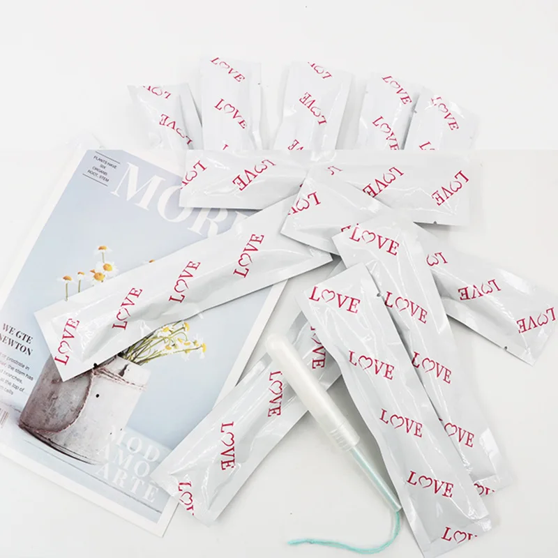 Wholesale Biodegradable Cotton Digital Applicator Organic Tampons for Women Mini Soft Bag Cover