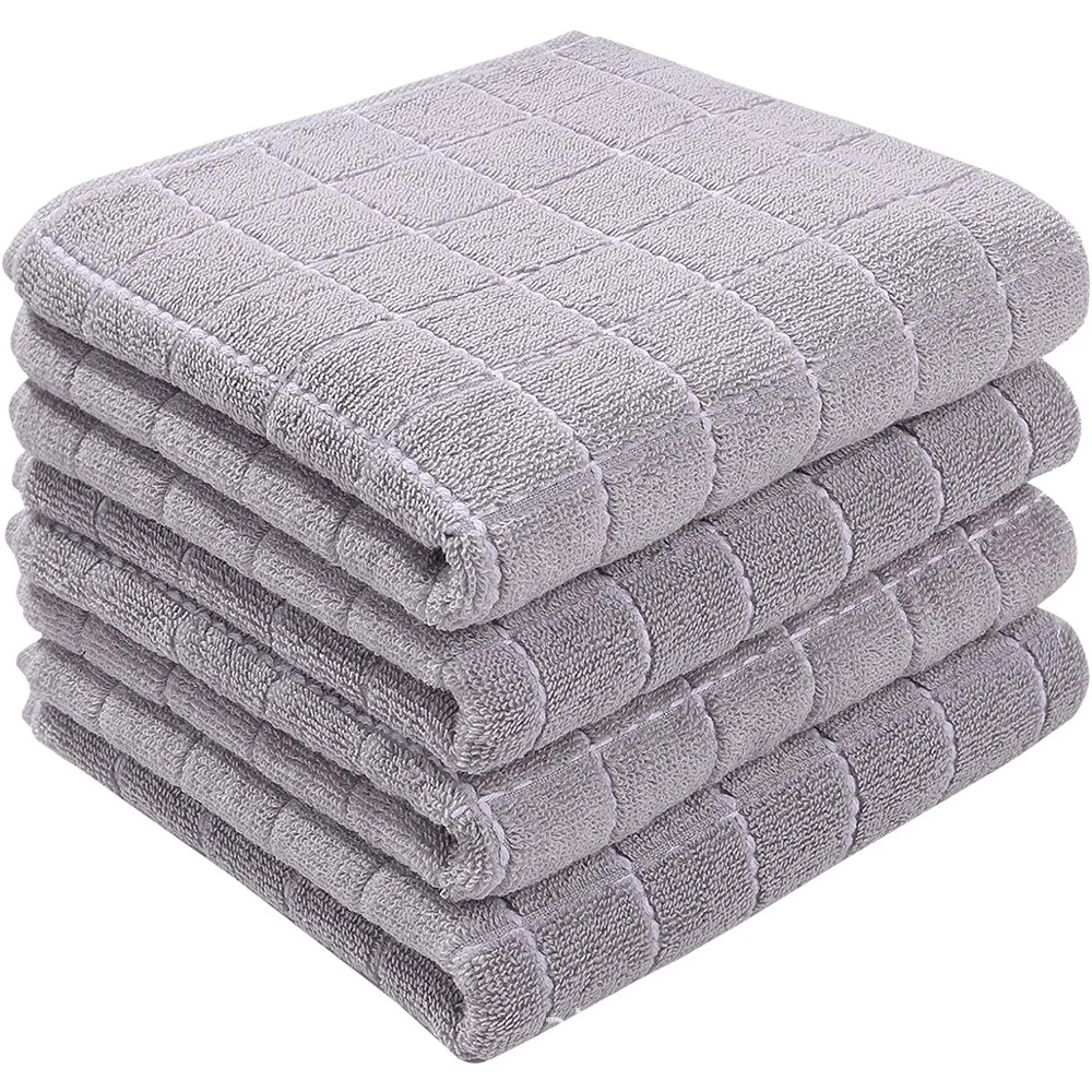 100% Cotton Terry Kitchen Towel Washing Dishes Super Absorbent Towel