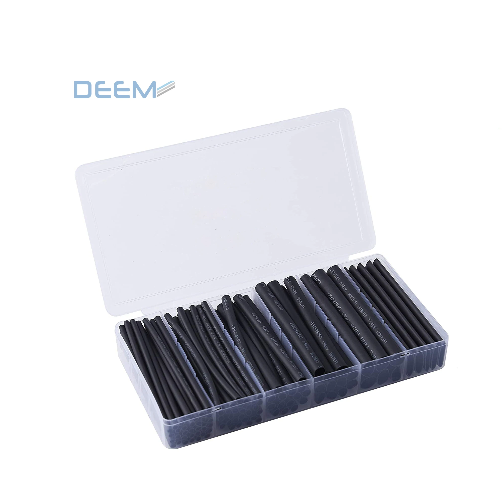 DEEM 200 PCS heat shrink tube box/heat shrinkable tubing shrink tube set/ heat shrink tube set